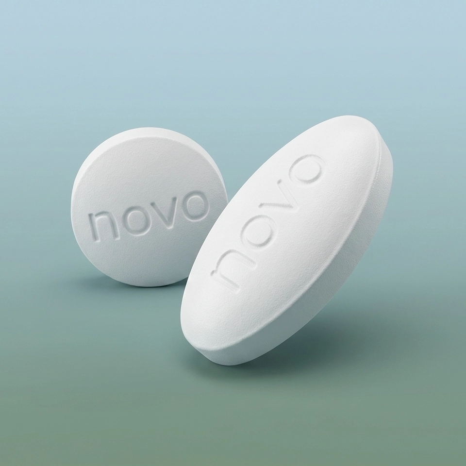 Oral Wegovy® close-up showing daily tablet detail